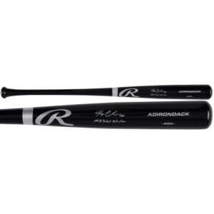 Two black Rawlings Adirondack baseball bats with silver accents