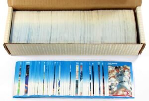 Box of baseball cards with Tom Seaver card visible