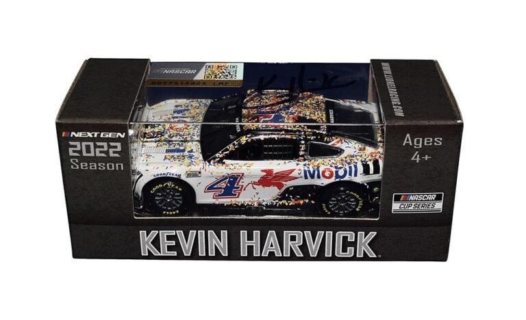Kevin Harvick's #4 NASCAR diecast car in a box, 2022 Next Gen season