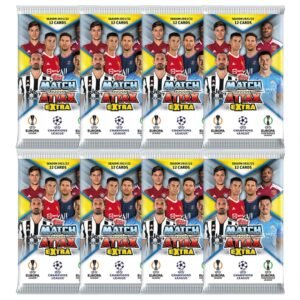 Eight packs of Topps Match Attax Extra football trading cards