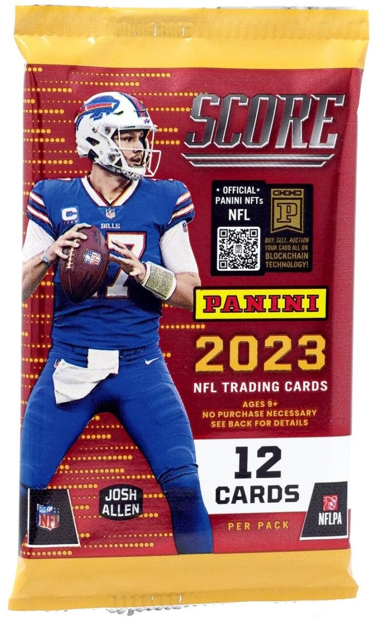 Panini Score 2023 NFL trading card pack featuring Josh Allen of the Bills