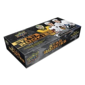 Upper Deck 2023-24 NHL Star Rookies box set with hockey players on cover